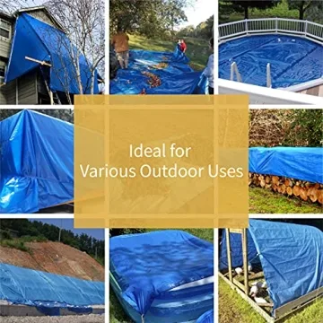 GUARD SHIELD 12x20 Blue Tarp Waterproof Durable Outdoor Cover