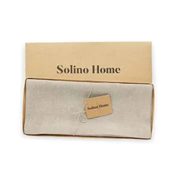 Solino Home Linen Light Natural Table Runner 120 Inches Long – 100% Pure Linen Table Runner 14 x 120 Inch – Machine Washable Dining Table Runner for Spring – Diana Medium Weight