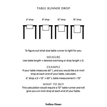 Solino Home Linen Light Natural Table Runner 120 Inches Long – 100% Pure Linen Table Runner 14 x 120 Inch – Machine Washable Dining Table Runner for Spring – Diana Medium Weight