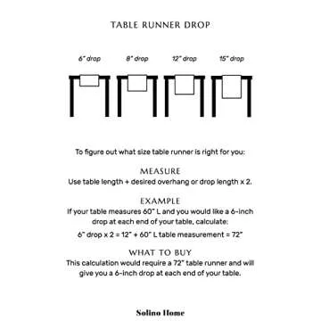 Solino Home Linen Light Natural Table Runner 120 Inches Long – 100% Pure Linen Table Runner 14 x 120 Inch – Machine Washable Dining Table Runner for Spring – Diana Medium Weight