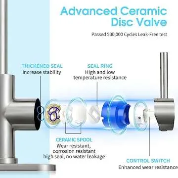 Stylish CREA Bar Sink Faucet in Stainless Steel