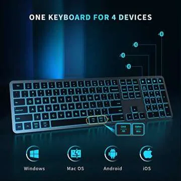 Buy seenda Backlit Bluetooth Keyboard - Multi-Device Slim Design