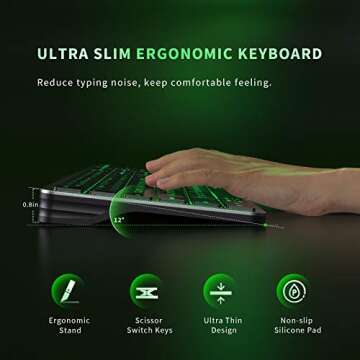 Buy seenda Backlit Bluetooth Keyboard - Multi-Device Slim Design