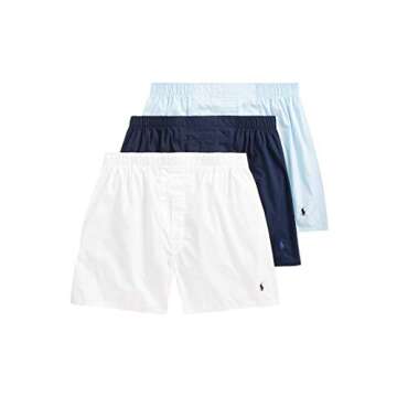 POLO Ralph Lauren Men's Classic Fit Cotton Boxers 3-Pack - Ultimate Comfort & Style
