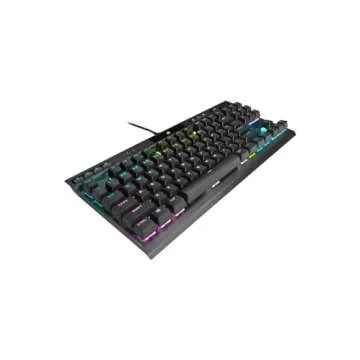 CORSAIR K70 RGB Tenkeyless Mechanical Gaming Keyboard - CHERRY MX SPEED Switches, Aluminum Frame, Per-Key RGB Backlighting, Detachable USB-C Cable