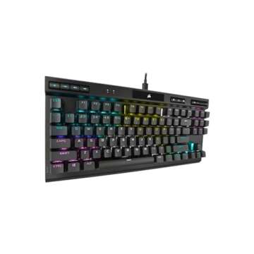 CORSAIR K70 RGB Tenkeyless Mechanical Gaming Keyboard - CHERRY MX SPEED Switches, Aluminum Frame, Per-Key RGB Backlighting, Detachable USB-C Cable