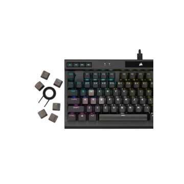CORSAIR K70 RGB Tenkeyless Mechanical Gaming Keyboard - CHERRY MX SPEED Switches, Aluminum Frame, Per-Key RGB Backlighting, Detachable USB-C Cable