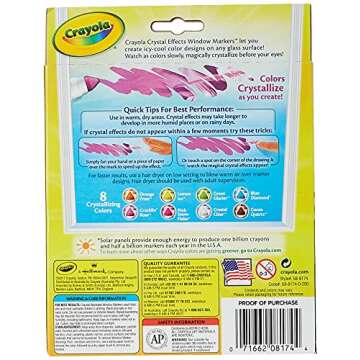 Crayola Washable Crystal Effects Window Markers, 8 ct