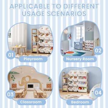 Stylish Toy Storage Organizer for Kids' Rooms