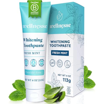 Wellnesse Whitening Hydroxyapatite Toothpaste with Xylitol - Remineralizing and Sensitivity Relief -...