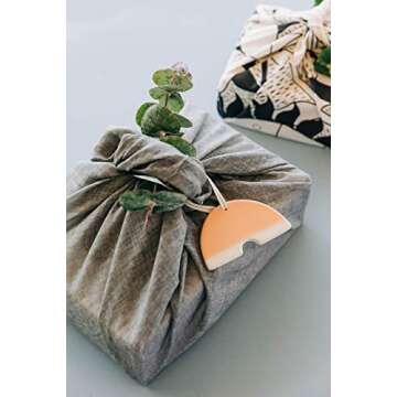 Handmade Ceramic Sunrise Arch Ornament - Pastel Orange