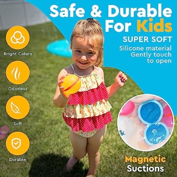 LEGACY KIDS Reusable Water Balloons - Quick Fill Water Fun