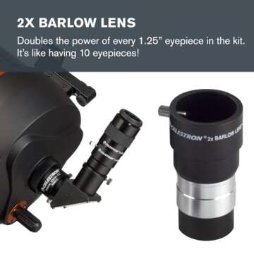 Celestron 14-Piece Telescope Accessory Kit with Plossl Eyepieces