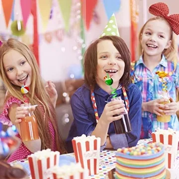 TMGIDRI Colorful Summer Pool Drinking Straws for Parties