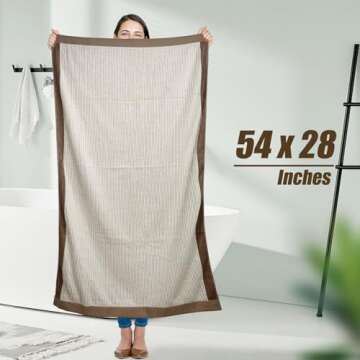 Cleanbear Shower Towels Set of 2 - Ultra Soft, Quick-Dry, Absorbent