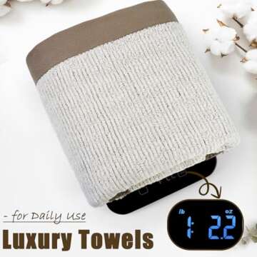 Cleanbear Ultra Soft Bath Towels Set - 520 GSM, Quick-Dry