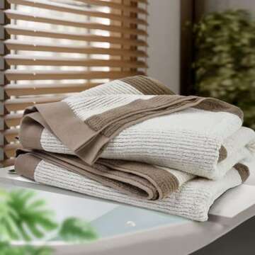 Cleanbear Ultra Soft Bath Towels Set - 520 GSM, Quick-Dry