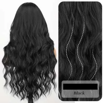 AISI HAIR 4X1 Lace Hairline Black Wigs for Women Long Middle Part Natural Hair Synthetic Heat Resist...
