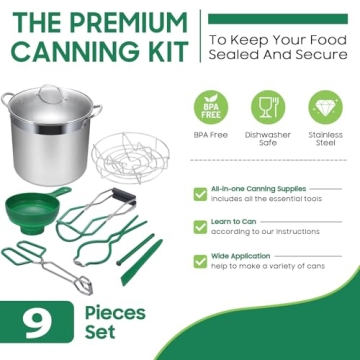 HOMKULA Canning Pot Complete 9-Piece Starter Kit