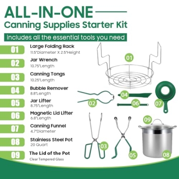 HOMKULA Canning Pot Complete 9-Piece Starter Kit