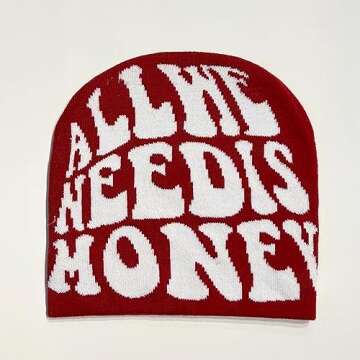 Fairy Beanie Women Knitt Cute Beanie Grunge Y2K Winter Hat with Kitty Ears