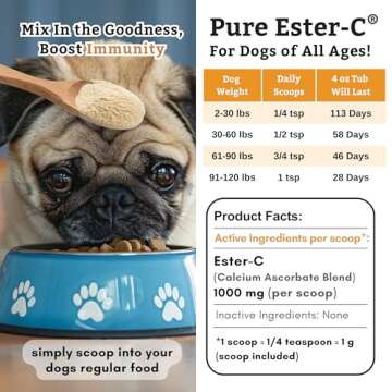 Wholistic Pet Organics Ester-C Powder for Dogs & Cats - 4 oz