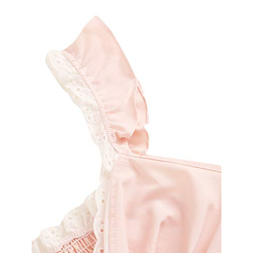 Trendy SheIn Women's Summer Ruffle Cami Top in Pink