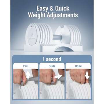 BYZOOM FITNESS Adjustable Dumbbell 12.5/25lb Set of 2 or Single Unit Piece Weight Training Fitness E...