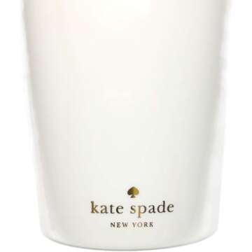 kate spade new york Insulated Initial Tumbler with Reusable Straw, 20 Ounce Acrylic Travel Cup with Lid (A)