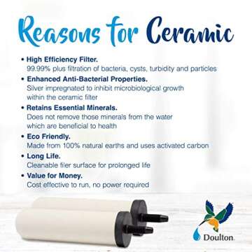 British Berkefeld 2.24 Gallon Gravity-Fed Water Filter System- Stainless Steel with 2x ATC Super Sterasyl Candle Filters