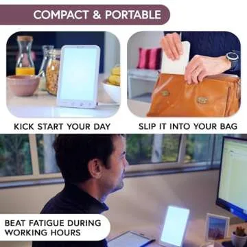 iProvèn iProven Light Therapy Lamp, 15 Light Modes, 10 000 lux to 12 000 lux lamp, 3 Colors, Blue & White Light, Flicker-Free, Timer Function