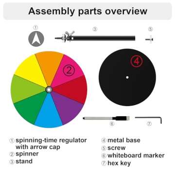 Airpark Prize Wheel: 8 Inch Interactive Spinning Wheel for Fun Prizes