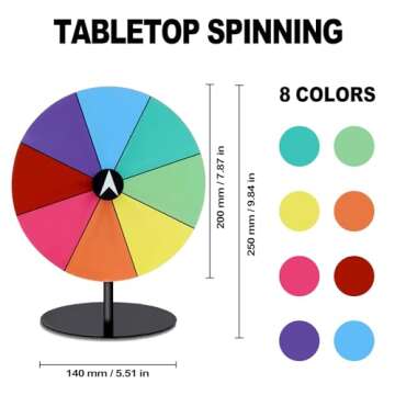 Airpark Prize Wheel Interactive 8 Inch Tabletop Fun