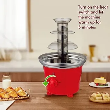 Electric Mini Chocolate Fountain for Festive Gatherings