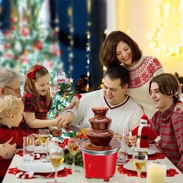 Electric Mini Chocolate Fountain for Festive Gatherings