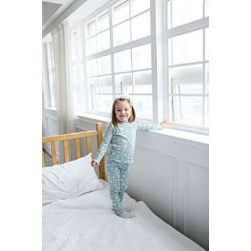 VAENAIT BABY Toddler Kids Boys Girls Flower 100% Cotton Sleepwear Pajamas Set Maybe Mint L