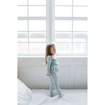 VAENAIT BABY Toddler Kids Boys Girls Flower 100% Cotton Sleepwear Pajamas Set Maybe Mint L