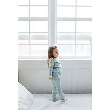 VAENAIT BABY Toddler Kids Boys Girls Flower 100% Cotton Sleepwear Pajamas Set Maybe Mint L