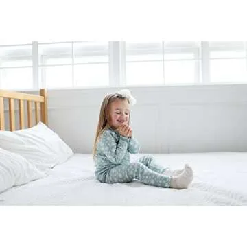 VAENAIT BABY Toddler Kids Boys Girls Flower 100% Cotton Sleepwear Pajamas Set Maybe Mint L