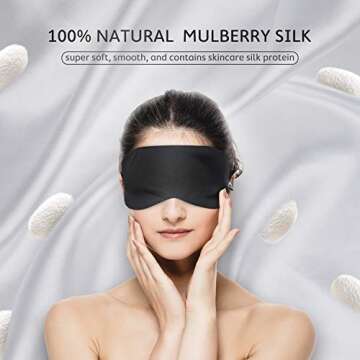 Mavogel Weighted Eye Mask for Sleeping - Weighted Sleep Mask with Removable Eye Pillow, Cooling Eye Mask for Men Women Black