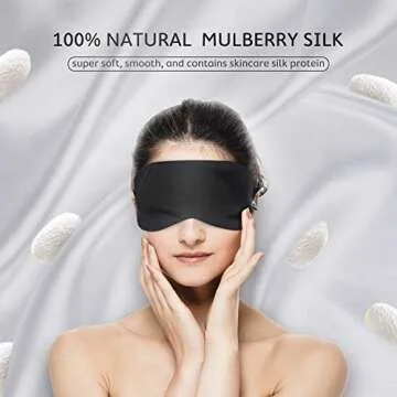 Mavogel Weighted Eye Mask for Sleeping - Weighted Sleep Mask with Removable Eye Pillow, Cooling Eye Mask for Men Women Black