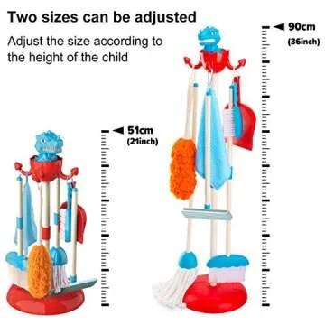 INNOCHEER Kids Dinosaur Cleaning Toy Set for Fun Housework Play