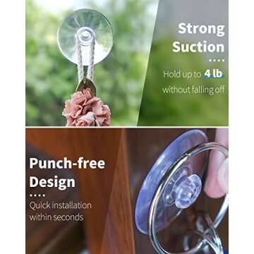 Pawfly 30 Pack Suction Cups for Home & Kitchen Organization