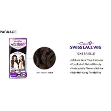 Sensationnel What lace 13x6 Wigs - brielle lacefrontal hand tied glueless synthetic with natural density preplucked hairline (1B OFFBLACK)