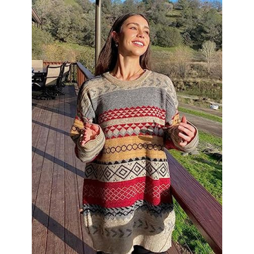 Aelfric Eden Women’s Vintage Striped Oversized Sweater