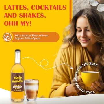 Holy Kakow Organic Coconut Syrup for Coffee and Cocktails