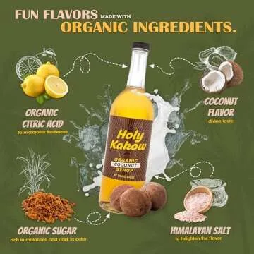 Holy Kakow Organic Coconut Syrup for Coffee and Cocktails