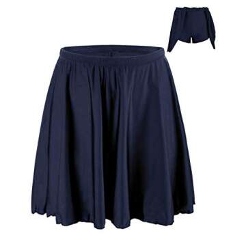 Hilor Women's Ruffled Swim Skirt Tummy Control Skirted Tankini Bottoms High Waisted Swim Bottom with...