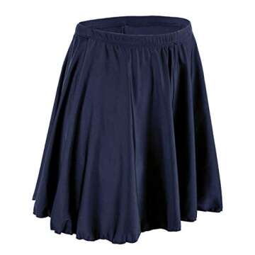 Hilor Women's Ruffled Swim Skirt Tummy Control Skirted Tankini Bottoms High Waisted Swim Bottom with Panty