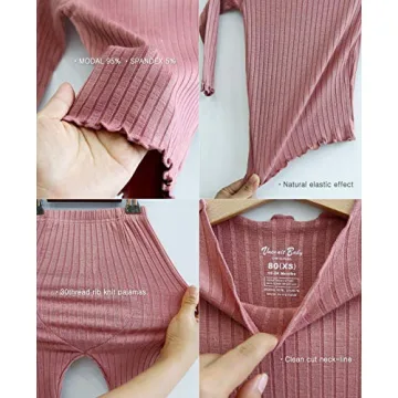 VAENAIT BABY Girls Long Sleeve Modal Pajamas Set